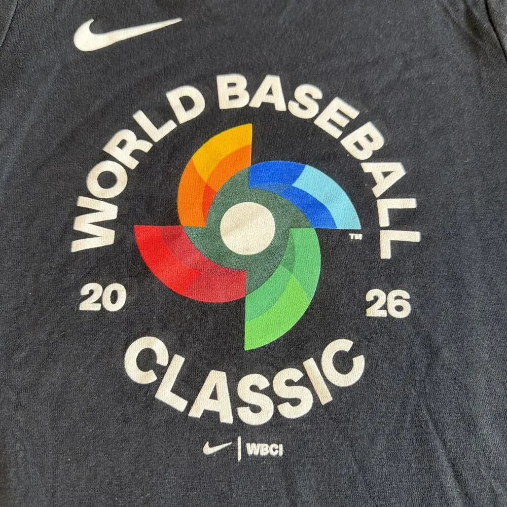 Nike World Baseball Classic 2026 Logo T-Shirt Youth 2T Black NWT